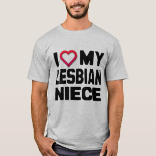 T-SHIRT J'ADORE MA NIECE LESBIENNE -
