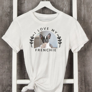 T-shirt J'adore ma photo Frenchie Dog