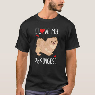 T-shirt J'adore ma race de chien Pékinois