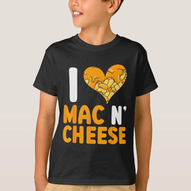 T-shirt J'adore Mac N' Cheese Drôle Mac Et Fromage  (Devant)