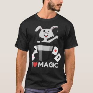 T-shirt J'adore Magic Magicien Rabbit mignon animal lapin