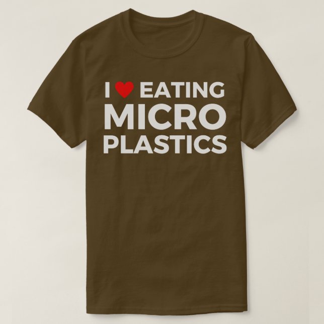T-shirt j'adore manger des microplastiques (Design devant)