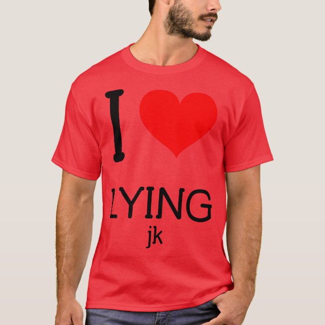 T-shirt J'adore mentir (Devant)