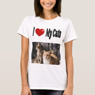 T-shirt J'adore mes chats Photo