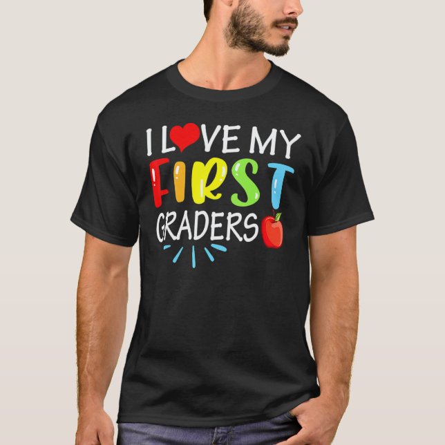 T-shirt J'adore mes élèves de CP   Enseignant de CP (Devant)