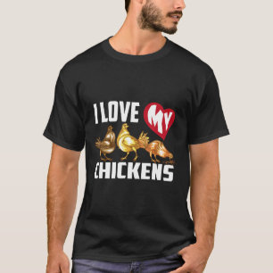 T-shirt J'adore Mes Poules Hommes Et Femmes Poule