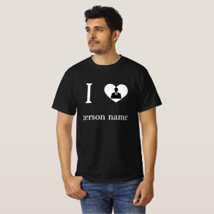 T-shirt J'adore mon "ajoutez votre nom" personnalisé