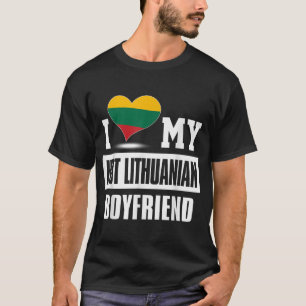 T-shirt J'adore mon ami sexy lituanien