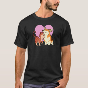 T-shirt J'adore mon animal de compagnie   Chat et Amoureux