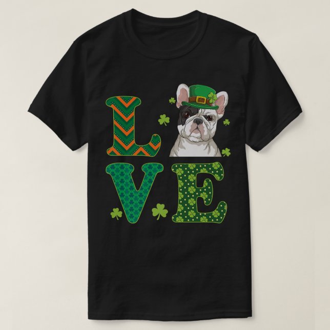 T-shirt J'adore mon bouledogue français St  (Design devant)