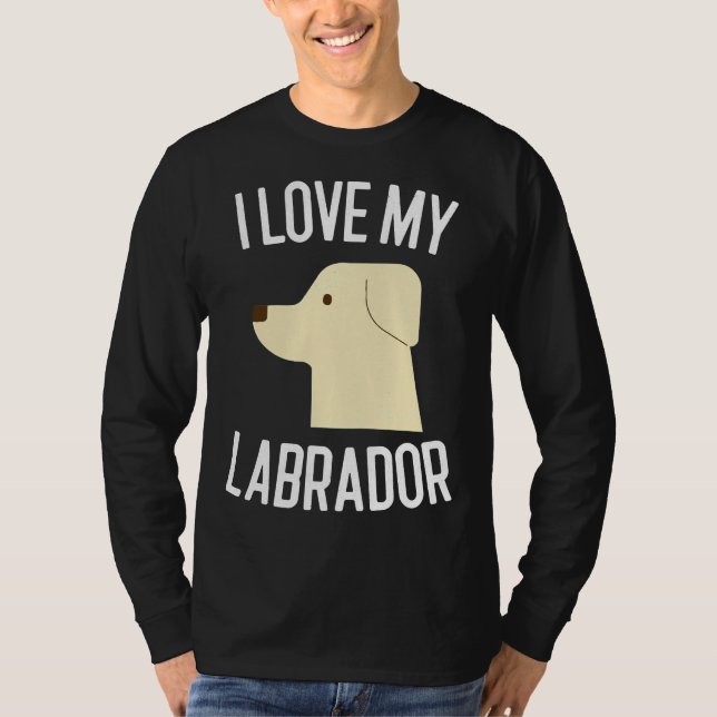T-shirt J'adore mon chien du Labrador (Devant)