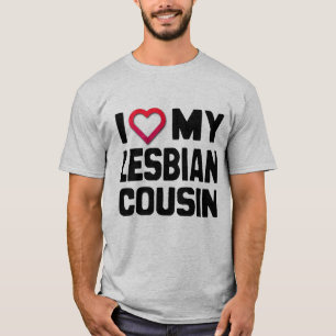 T-SHIRT J'ADORE MON COUSIN LESBIEN -