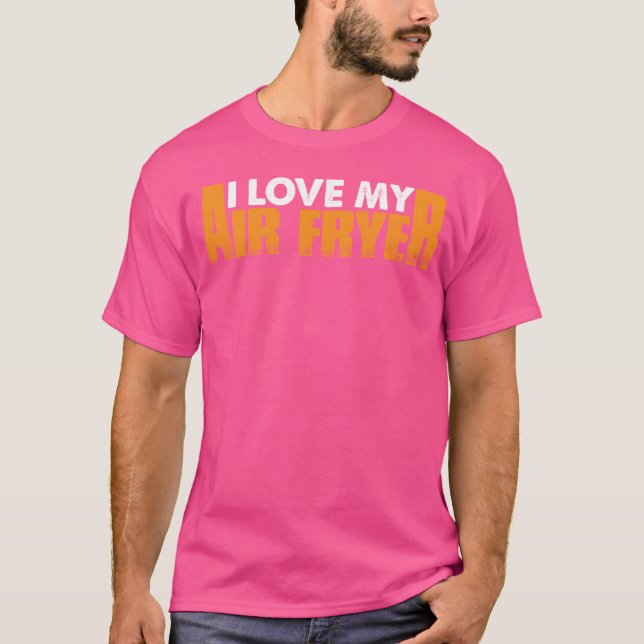 T-shirt J'adore mon garçon de friteuse à air (Devant)