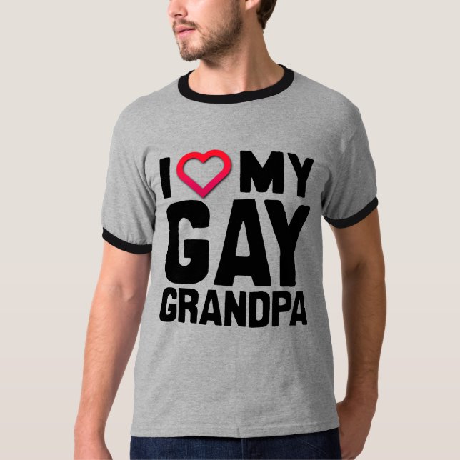 T-SHIRT J'ADORE MON GAY GRANDPA - (Devant)