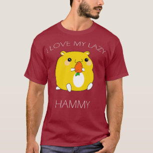 T-shirt J'ADORE MON HAMMY LAZY Drôle Hamster Lazy Men T
