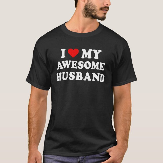 T-shirt  J'adore mon mari génial (Devant)