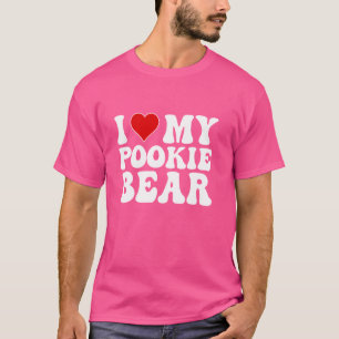 T-shirt J'adore mon ours Pookie drôle