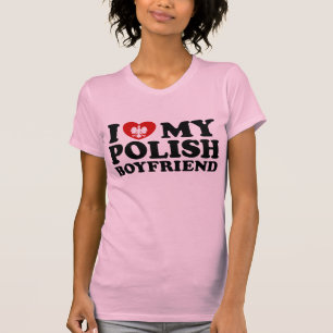 T-shirt J'adore mon petit ami polonais