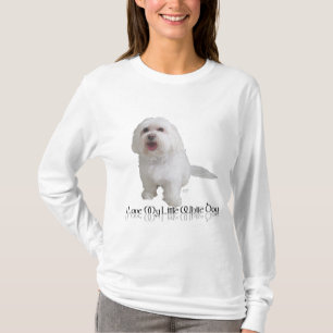 T-shirt J'adore mon petit chien blanc - Havanais