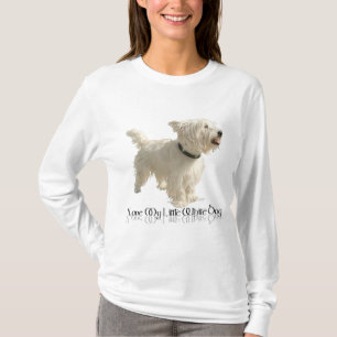 T-shirt J'adore mon petit chien blanc - Westie
