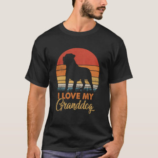 T-shirt J'adore mon rottweiler grandchien grands-parents