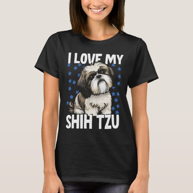 T-shirt J'adore mon Shih Tzu (Devant)