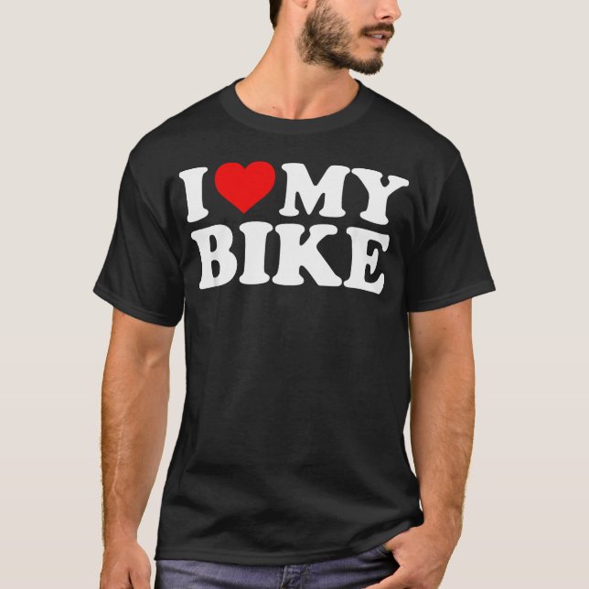 T-shirt J'adore mon vélo avec (Devant)