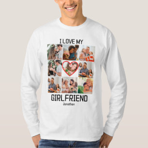 T-shirt J'adore My Girlfriend Custom 9 Photo Collage