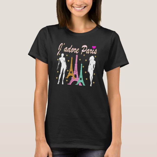 T-SHIRT J'ADORE PARIS EIFFEL TOWER DESIGN (Devant)