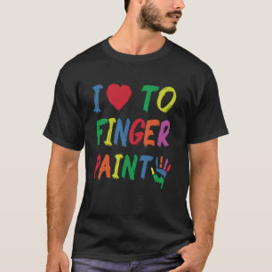 T-shirt J'adore peindre au doigt Je peins mignon Saint Val