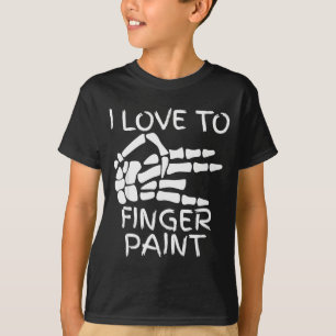 T-shirt J'adore peindre avec les doigts Je peins des mains