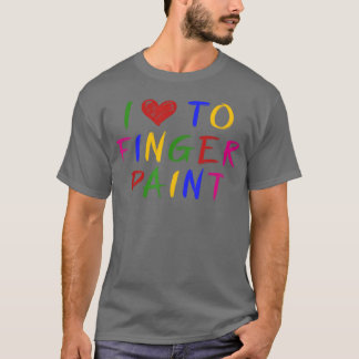 T-shirt J'adore peindre avec les doigts, je peins un joli 