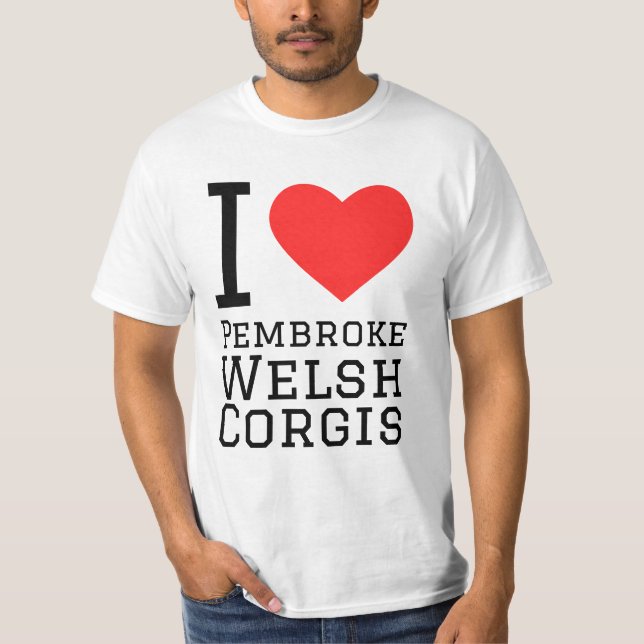 T-shirt J'adore pembroke welsh corgis (Devant)