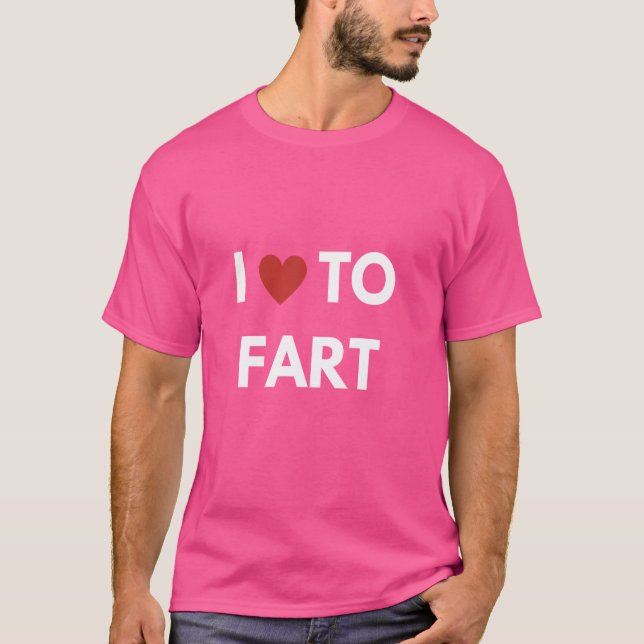 T-shirt J'adore péter. Humour amusant (Devant)