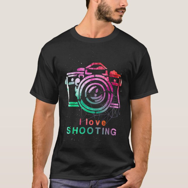 T-shirt j'adore photographier (Devant)