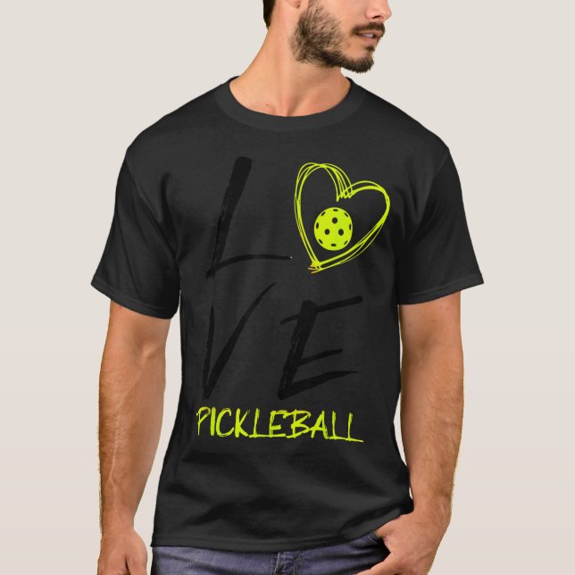 T-shirt J'adore pickleball drôle pickle ball  (Devant)
