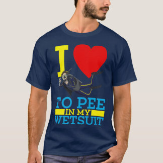T-shirt J'adore pisser dans ma combinaison Ocean scuba plo