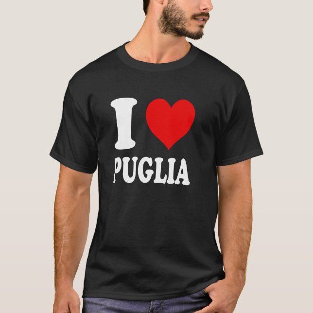 T-shirt J'adore Pouilles Italie (Devant)