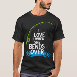 T-shirt J'adore quand elle se penche drôle de pêche