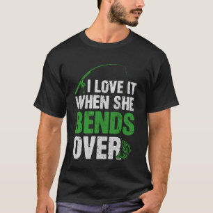 T-shirt J'adore quand elle se penche Humour de pêche Cadea