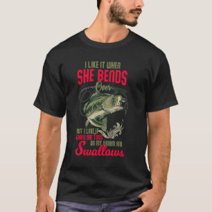 T-shirt J'adore quand elle se penche Pêche