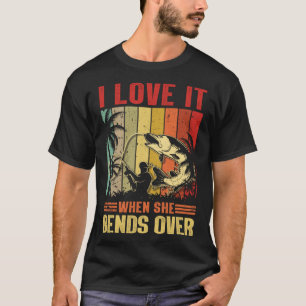 T-shirt J'adore quand elle se penche pour la pêche