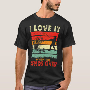 T-shirt J'adore quand elle se penche sur Pêche pêcheur