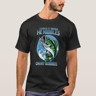 T-shirt J'adore quand il grignote mes flotteurs  Bass Fish