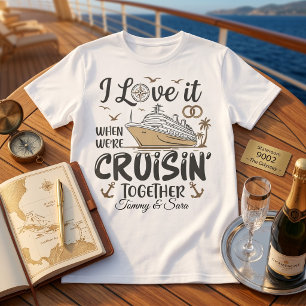 T-shirt J'adore Quand On Roule Ensemble Nom Personnalisé
