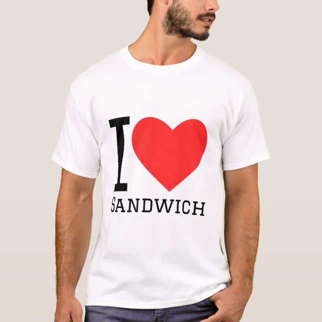 T-shirt J'adore sandwich (Devant)