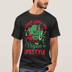 T-shirt J'adore simplement le mode de vie végan Citation