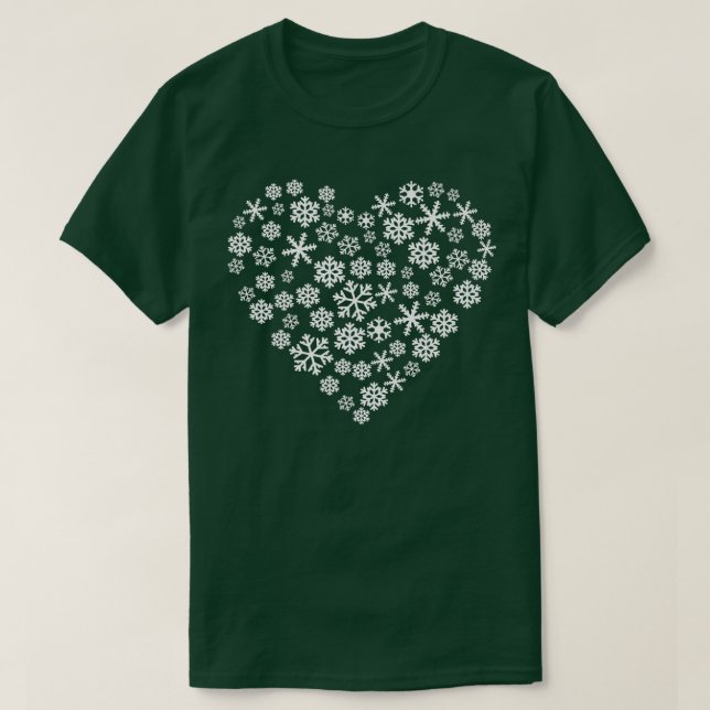 T-shirt J'adore SnowSnowflake Heart (Design devant)