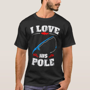 T-shirt J'adore son poteau drôle de pêche appariement