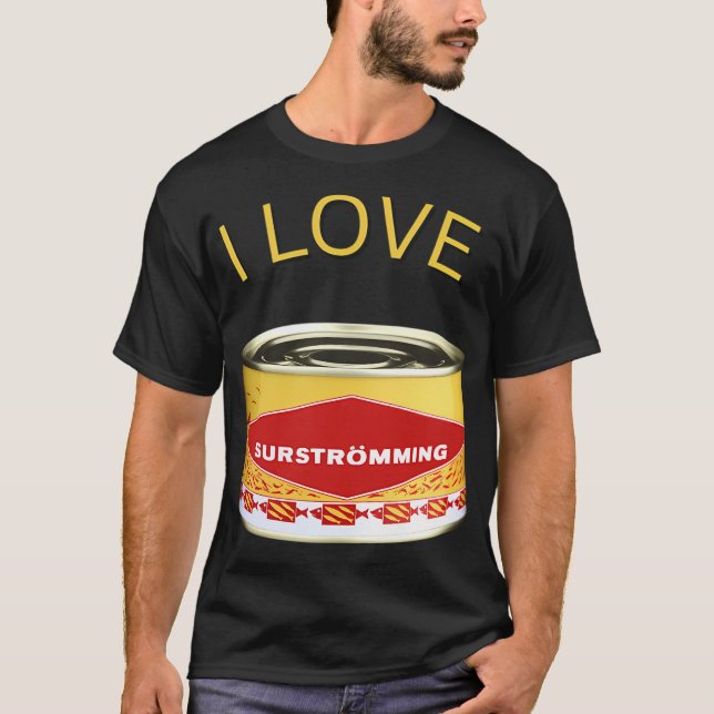 T-shirt J'adore Surstromming, la nourriture suédoise, Suèd (Devant)